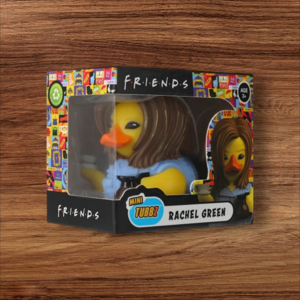 NIB Tubbz Mini Friends Set: Rachel Green, Phoebe Buffay, And Chandler Bing Ducks - Picture 2 of 16